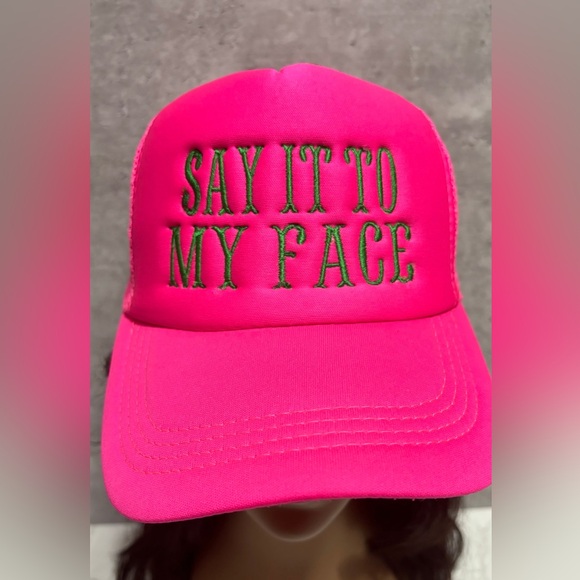 Accessories - Kamala Harris Say It To My Face Trucker Hat
